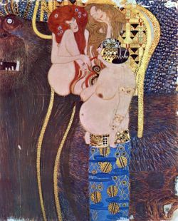 Peinture sur toile de Gustav Klimt The Beethoven Freize - Details reproduction peinte à la main