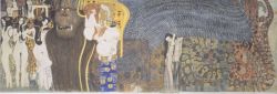 Peinture sur toile de Gustav Klimt The Beethoven Frieze Hostile Powers - Far Wall - 1902 reproduction peinte à la main