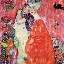 Peinture sur toile de Gustav Klimt The Girlfriends reproduction peinte à la main