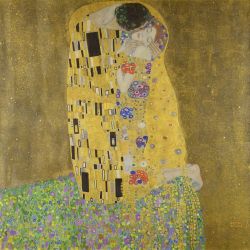 Peinture sur toile de Gustav Klimt The Kiss reproduction peinte à la main