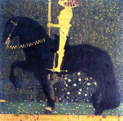 Peinture sur toile de Gustav Klimt The Life Of A Struggle - The Golden Knights reproduction peinte à la main