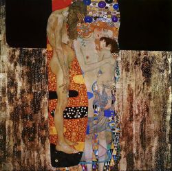 Peinture sur toile de Gustav Klimt The Three Ages Of Woman reproduction peinte à la main