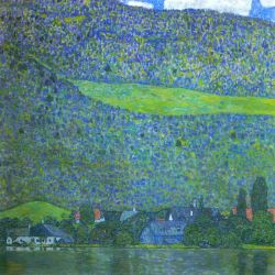 Peinture sur toile de Gustav Klimt Unterach At The Attersee reproduction peinte à la main