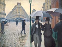 Peinture sur toile de Gustave Caillebotte - Jour De Pluie A  Paris reproduction peinte à la main