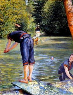 Peinture sur toile de Gustave Caillebotte Baigneurs 1878 reproduction peinte à la main