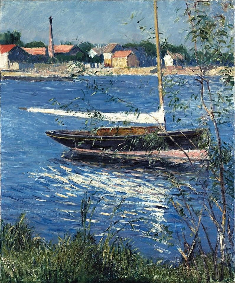 Gustave Caillebotte Bateaux Au Mouillage Sur La Seine A Argenteuil