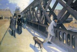 Peinture sur toile de Gustave Caillebotte, Le Pont de l'Europe reproduction peinte à la main
