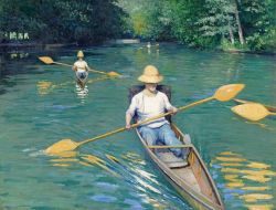 Peinture sur toile de Gustave Caillebotte Skiffs reproduction peinte à la main