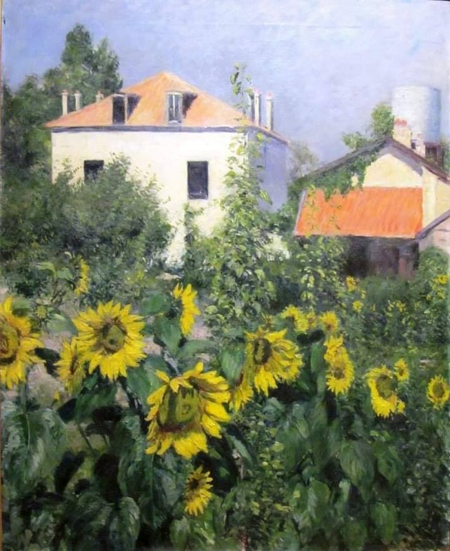 Gustave Caillebotte, Sunflowers, Garden at Petit Gennevilliers, ca.1885