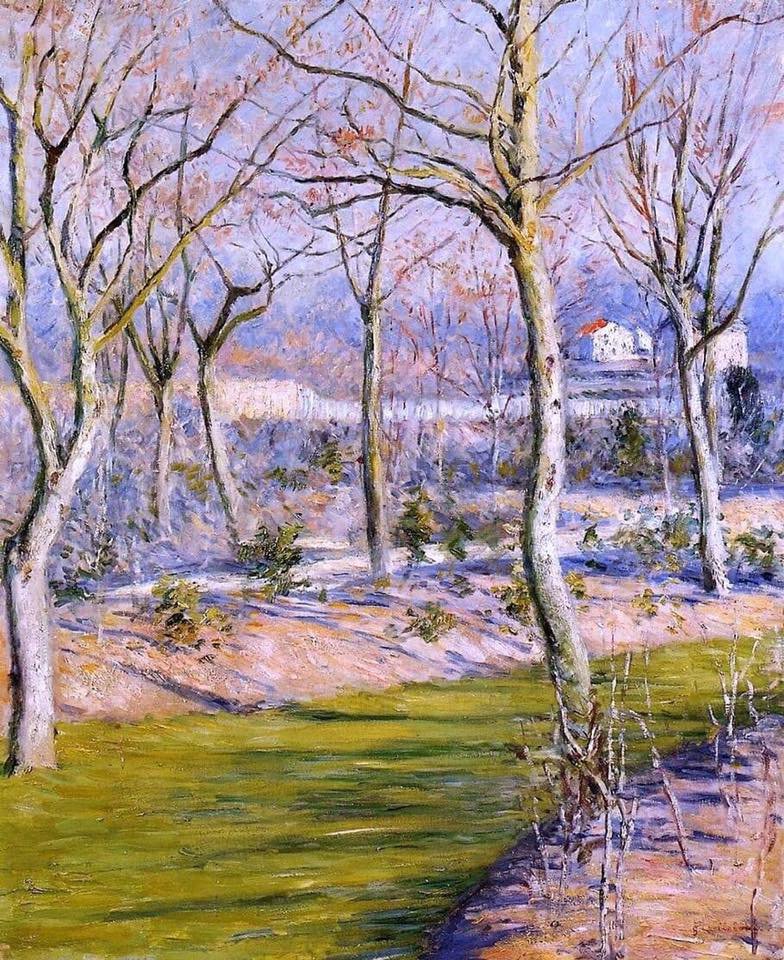 Gustave Caillebotte The Garden At Petit Gennevilliers In Winter - 1894
