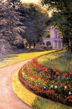 Peinture sur toile de Gustave Caillebotte The Park At Yerres 1877 reproduction peinte à la main