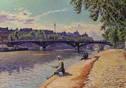 Gustave Cariot, Fishing Woman, 1934 reproduction peinte à la main