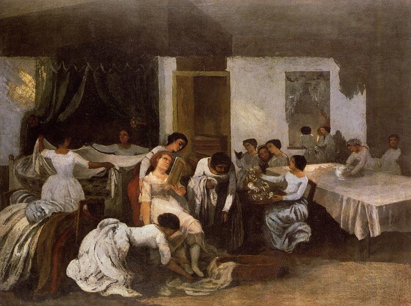 Gustave Courbet, Dressing the Dead Girl (Dressing the Bride)