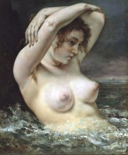 Gustave Courbet, La Femme à la vague reproduction peinte à la main