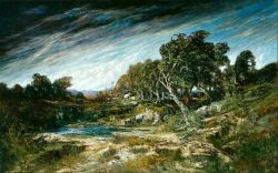 Peinture sur toile de Gustave Courbet, La Rafale de Vent reproduction peinte à la main