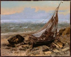 Gustave Courbet, The Fishing Boat reproduction peinte à la main
