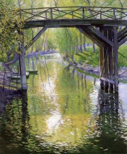 Guy Rose The Old Bridge 1910 reproduction peinte à la main
