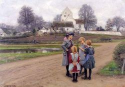 Hans Andersen, Brendekilde, Hjembæk Street reproduction peinte à la main