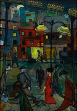Hans Stengel Under The El reproduction peinte à la main