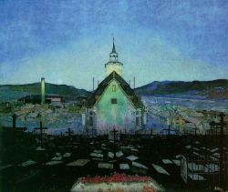 Harald Sohlberg Night 1904 reproduction peinte à la main