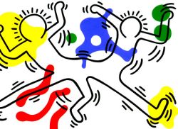 Peinture sur toile de Haring Keith reproduction peinte à la main