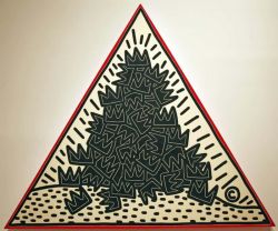 Peinture sur toile de Haring Pile Of Crown 1988 Homage To Basquiat reproduction peinte à la main