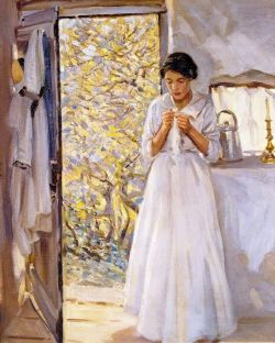 Helen Galloway McNicoll, The Open Door, ca. 1913 reproduction peinte à la main