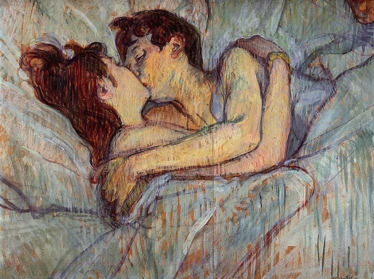 Henri De Toulouse-lautrec In Bed The Kiss 1892