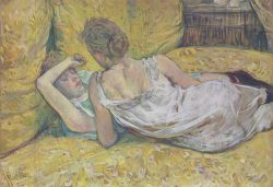 Peinture sur toile de Henri De Toulouse-lautrec, L'Abandon - Les Deux Amies 1895 reproduction peinte à la main