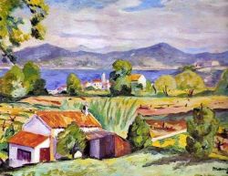 Henri Manguin, Golf at Saint-Tropez, 1917 reproduction peinte à la main