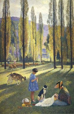Henri Martin The Poplars 1905 reproduction peinte à la main