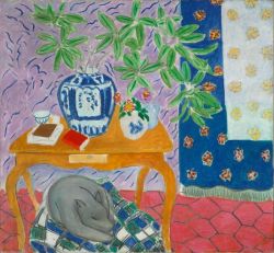 Henri Matisse, Interior With Dog 1934 reproduction peinte à la main