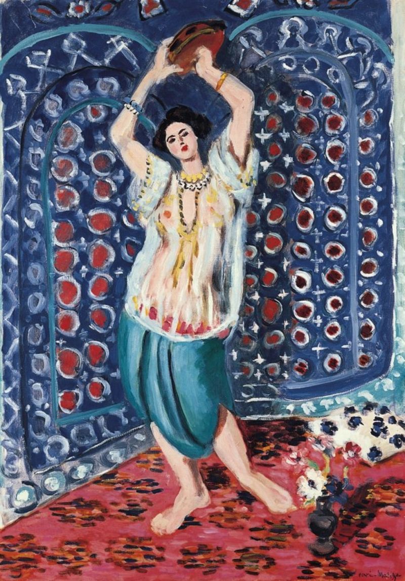 Henri Matisse Odalisque With Tambourine Harmony In Blue 1926