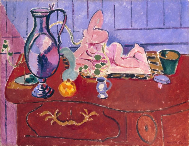 Henri Matisse Pink Statuette And Jug On A Red Chest Of Drawers France 1910