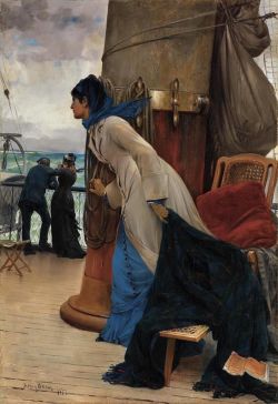 Henry Bacon First Sight Of Land 1877 reproduction peinte à la main