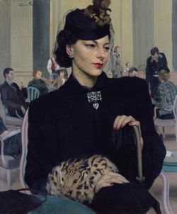Herbert James Gunn Pauline Waiting - 1939 reproduction peinte à la main