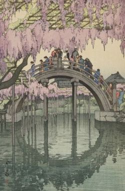 Hiroshi Yoshida Kameido Bridge 1927 reproduction peinte à la main