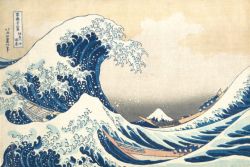 Peinture sur toile de Hokusai La Grande Vague Au Large De Kanagawa - Tsunami reproduction peinte à la main