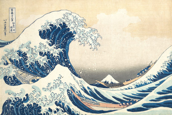 Hokusai La Grande Vague Au Large De Kanagawa - Tsunami