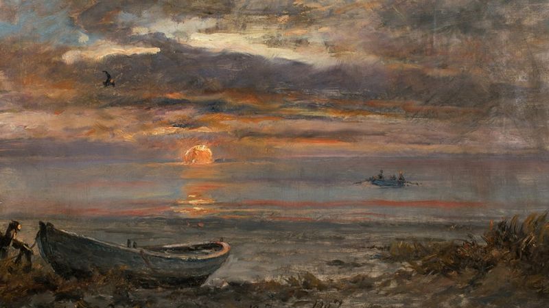Holger Henrik Herholdt Drachmann, Sunset on a January day in Skagen, 1907