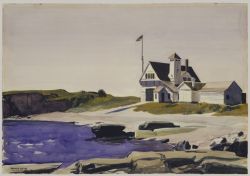 Hopper Coast Guard Station Two Lights Maine reproduction peinte à la main