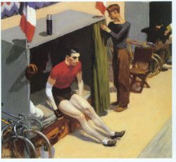 Hopper French Six Day Bicycle Rider reproduction peinte à la main