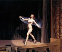 Hopper Girlie Show reproduction peinte à la main