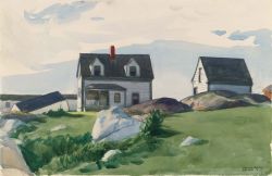 Hopper Houses Of Squam Light 1923 reproduction peinte à la main