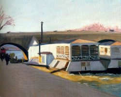 Hopper Les Lavoirs A Pont-royal reproduction peinte à la main