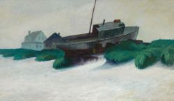 Hopper Maine In Fog reproduction peinte à la main