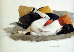 Hopper Reclining Nude reproduction peinte à la main