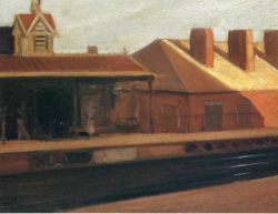 Peinture sur toile de Hopper The El Station reproduction peinte à la main