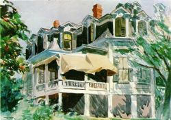 Hopper The Mansard Roof reproduction peinte à la main