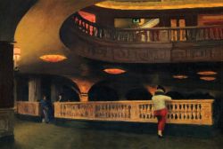 Hopper The Sheridan Theatre reproduction peinte à la main